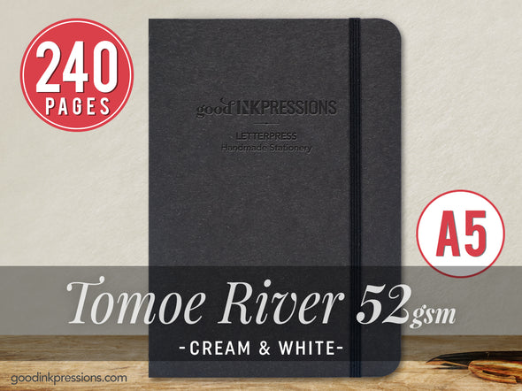 TOMOE RIVER 52gsm 240 pages Notebook - A5 Size with elastic closure