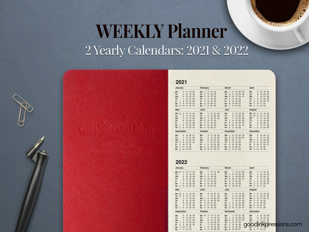 TOMOE RIVER 68gsm WEEK on ONE PAGE Planner - handmade by goodINKpressions