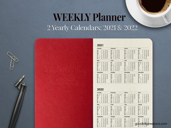 TOMOE RIVER 68gsm WEEK on ONE PAGE Planner - pocket size - handmade by goodINKpressions