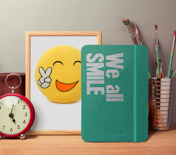 We all SMILE in the SAME language Fountain Pen Notebooks - handmade by goodINKpressions