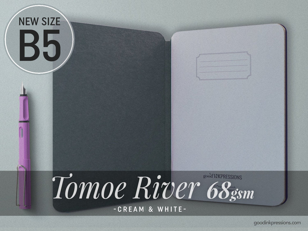 TOMOE RIVER 68gsm - B5 size - 140 pages - handmade by goodINKpressions