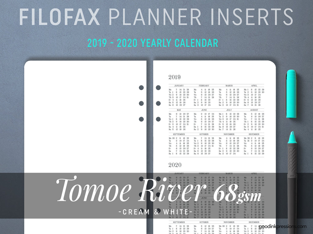 Tomoe River 68g - Filofax Planner - Week on Two Pages - handmade by goodINKpressions