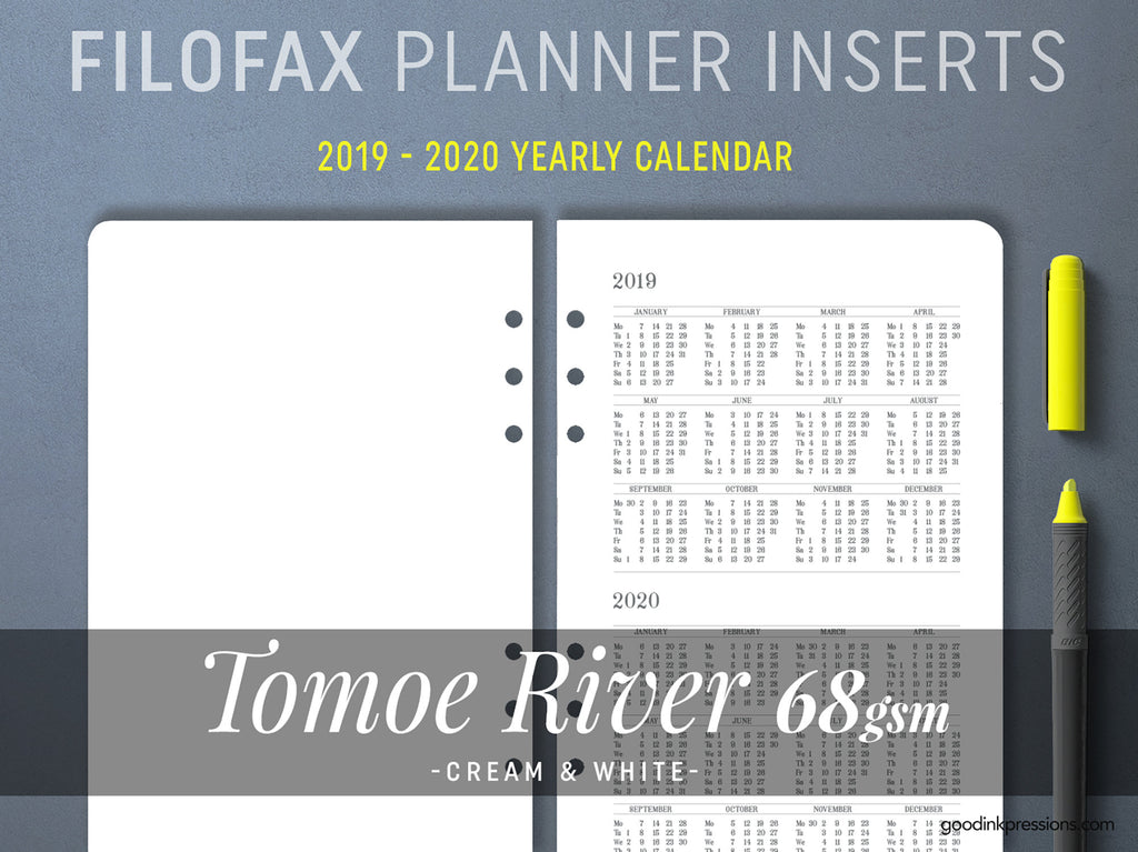 Tomoe River 68g - Filofax Planner - Week on One page - handmade by goodINKpressions