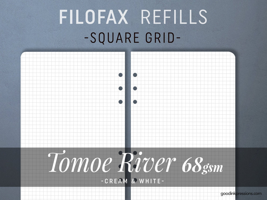 Tomoe River 68g - Filofax refills - 80 sheets - handmade by goodINKpressions