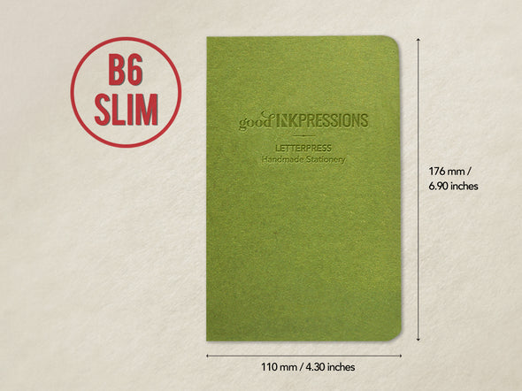 B6 Slim 120 Pages - 68gsm Tomoe River WHITE -  001  - handmade by goodINKpressions
