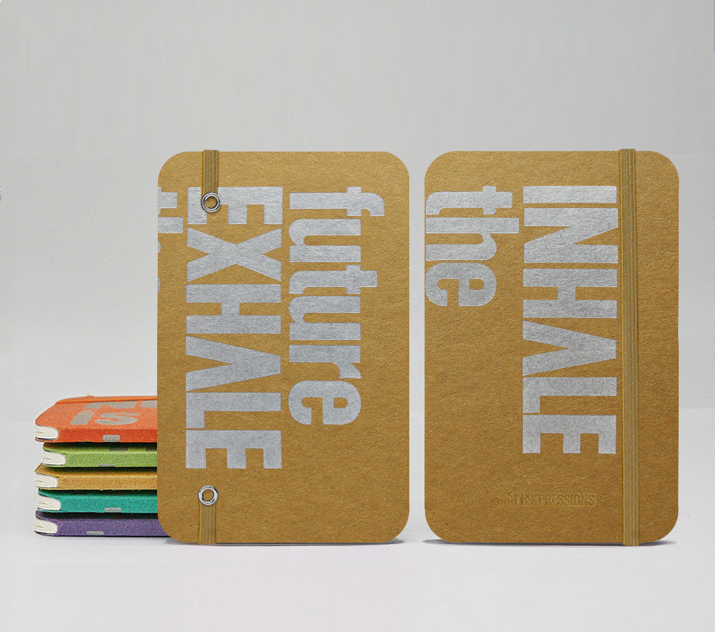 INHALE the future EXHALE the past Fountain Pen Notebooks - handmade by goodINKpressions