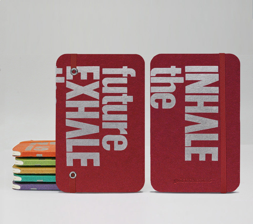 INHALE the future EXHALE the past Fountain Pen Notebooks - handmade by goodINKpressions