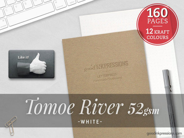 160 Pages- Tomoe River White Midori Inserts - Bullet journal - Notebooks and Planners - Scrapbooking - Fountain Pen - A5 Regular Midori - B6