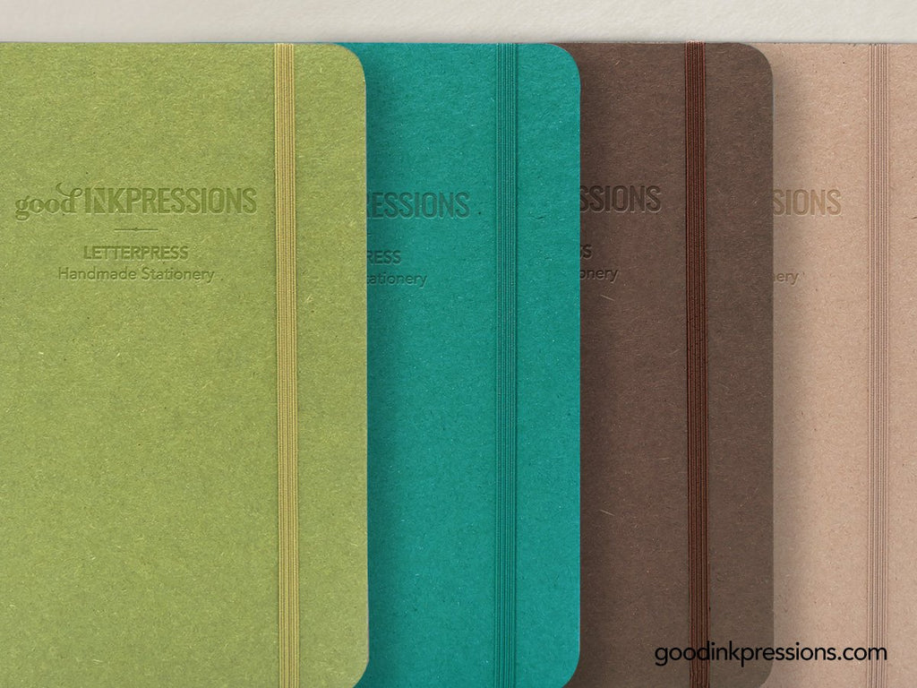 TOMOE RIVER  68gsm 180 pages Notebook - A5 Size with elastic closure  - handmade by goodINKpressions